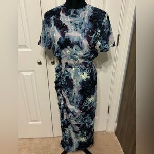 Open Edit Ruched Detail Midi Dress